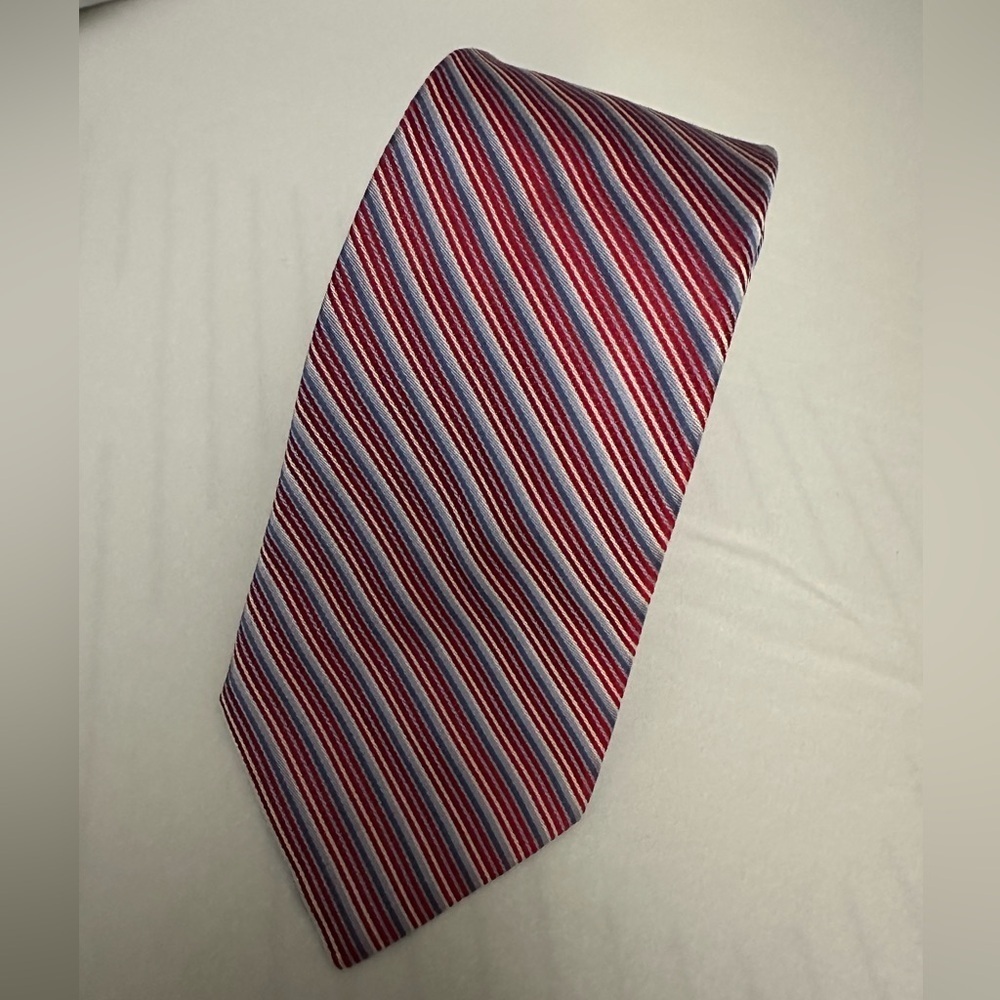 VALENTINO Valentie Striped Silk Tie
